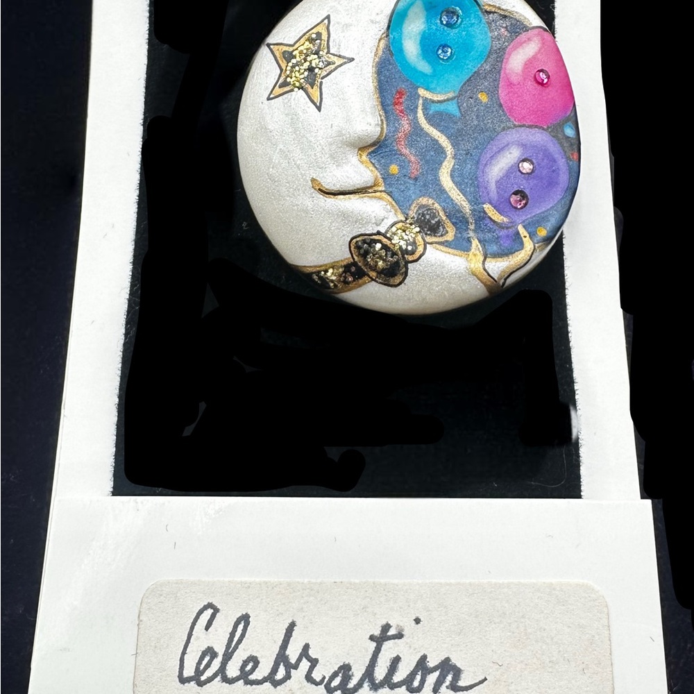Vintage Adagio Fine Porcelain “Celebration” Brooch NOS